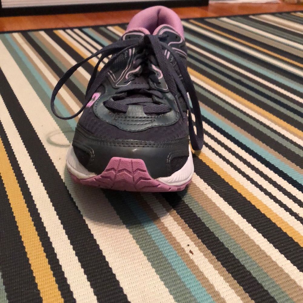 Purple Tennis shoes.